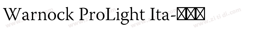 Warnock ProLight Ita字体转换